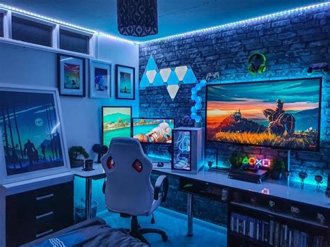 50 Awesome Gaming Room Setups 2023 Gamers Guide Dormitorio De