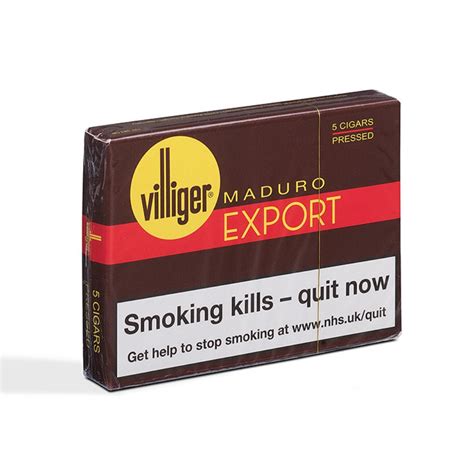 Villiger Export Pressed Maduro Cigars 5 Pack Buy Online Bull Brand
