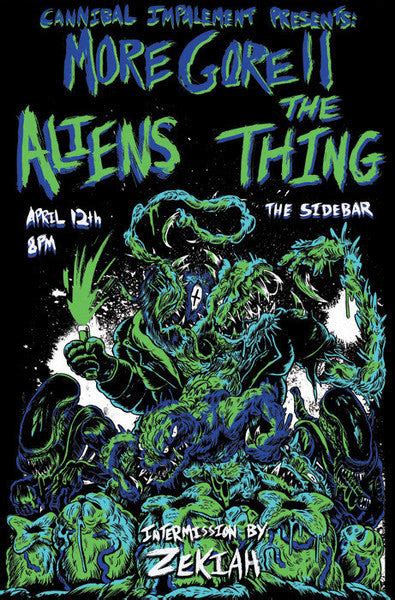 The Thing Aliens Screen Printed Poster Pizza Party Printing