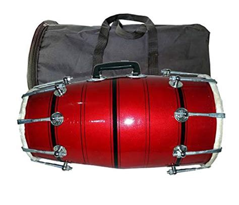 Rr Musical Manufacturers Dholak With Cover Bag 06 Mango Wood Music