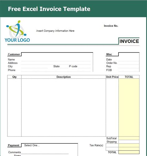 Invoice Template Excel 2010 Invoice Example