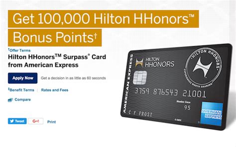 Aug 02, 2021 · the hilton honors american express surpass® card offers 130,000 hilton honors bonus points with the hilton honors american express surpass card after you use your new card to make $2,000 in eligible purchases within the first 3 months of card membership. Now Expired) NEW 100,000 and 75,000 Hilton HHonors Amex Card Offers