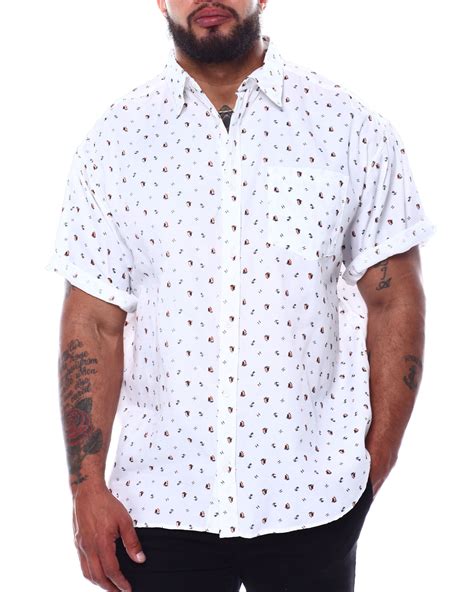 Buy Novelty Pattern Short Sleeve Button Down Shirt Bandt Mens Shirts
