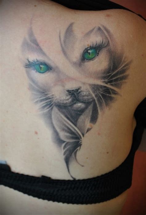 Tattoo Cat On The Shoulder Blade 03122019 №018 Cat Tattoo