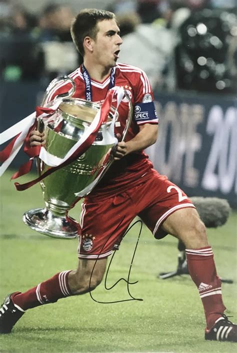Phillip Lahm Autographed Photograph Fc Bayern Munich Cl Winner
