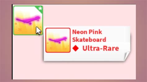 Adopt Me Vehicle For Sale Neon Pink Skateboard Adoptme Roblox On