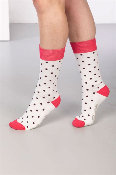 Ladies Polka Dot Ankle Socks Uk Rydale