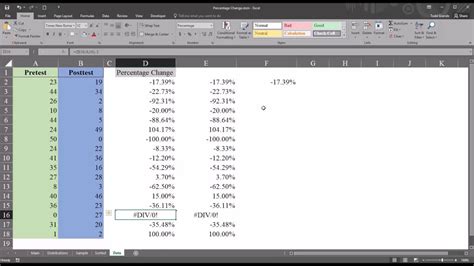 Using percentage calculations in excel increases productivity through its efficiency and accuracy. Calculating Percentage Change in Excel - YouTube