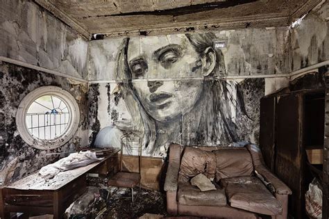 Intimate Portrait Series On Abandoned Building Walls By Rone Demilked