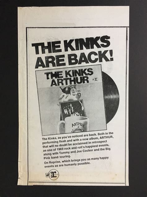 Elo Steely Dan The Kinks Nyc Newspaper Concert Ad Kink