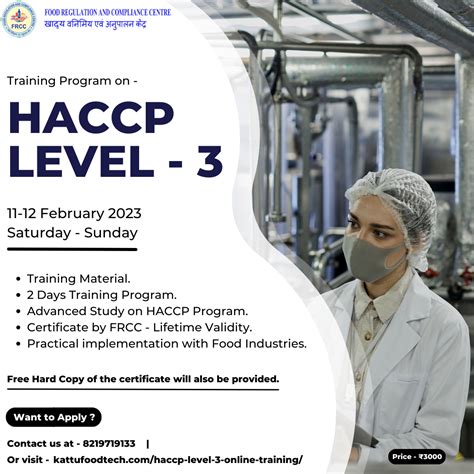 Haccp Level 3 Online Training Program Haccp Certification
