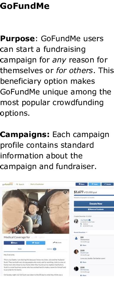 A Sample Campaign On Gofundme Each Campaign Contains A Picture A