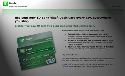 Your td credit card will be cancelled, and a new card will be mailed to you. TD Bank Issues Flat Debit Card | MyBankTracker