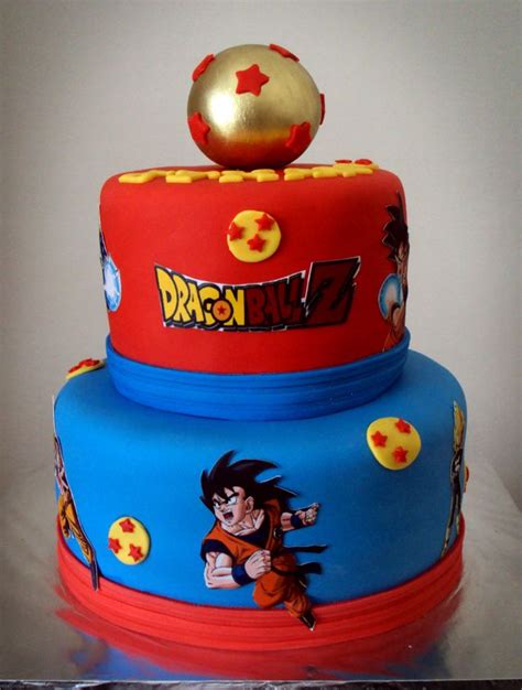 The ball is covered in orange fondant and handpainted stars. dragon ball birthday party supplies - Google Search ...