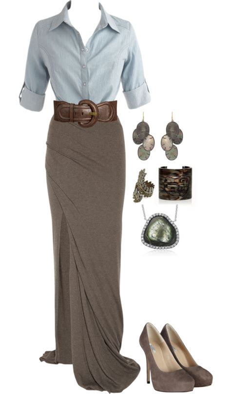 Fall Maxi Skirt Outfit Pinpoint
