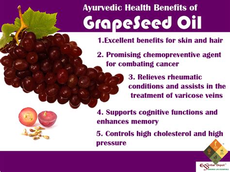 However, grapeseed oil is a different story. Chemical constituents of Grapeseed Oil | Ayurvedic Oils