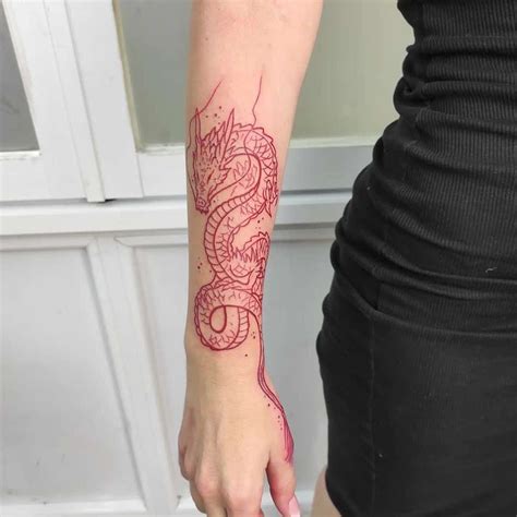 Red Dragon Around The Arm Tattoo Design Blue Dragon Tattoo Tribal