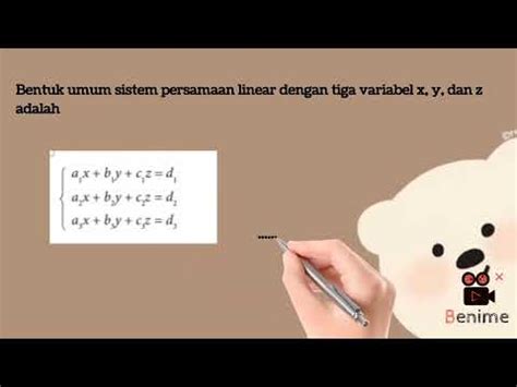 Sistem Persamaan Linear Tiga Variabel Spltv Youtube