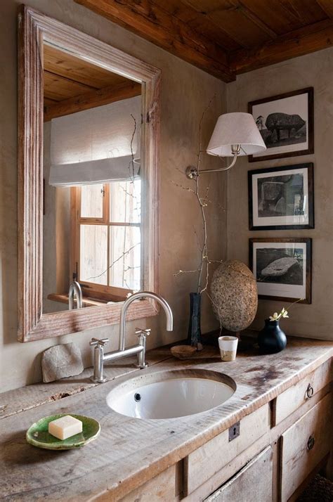 The main features are, first of all, natural materials like stone and wood, and also calm furniture. 39 Cool Rustic Bathroom Designs | DigsDigs