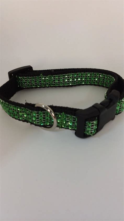 Emerald Green Bling Dog Collar
