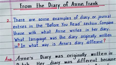 There Are Some Examples Of Diary Or Diary Or Journal Entries In The