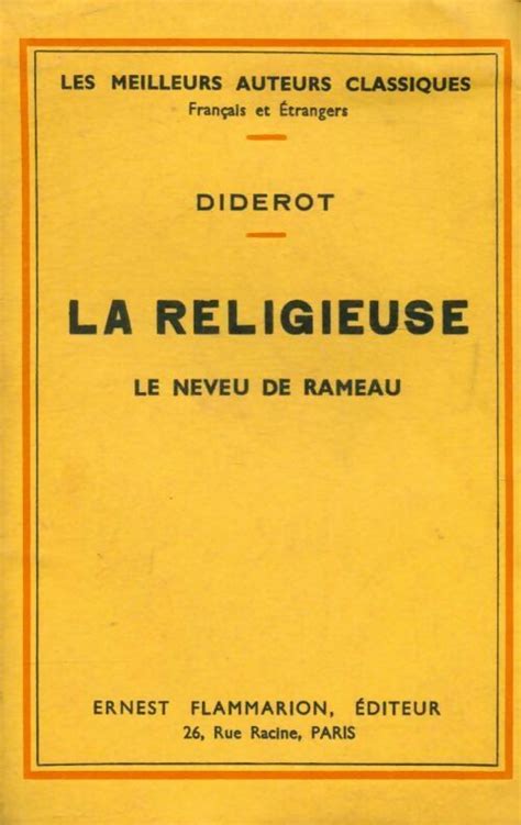 La Religieuse Le Neveu De Rameau Denis Diderot By Denis Diderot