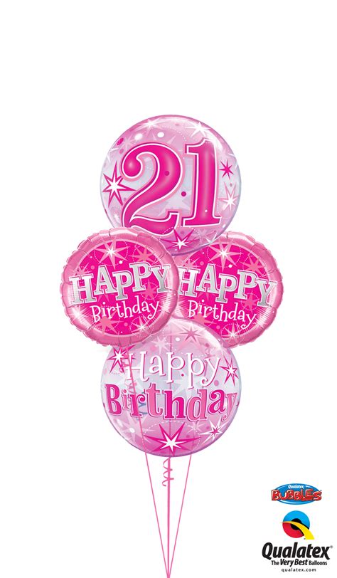 21st Birthday Balloon In A Box Happy 21 Birthday Png Clipart Full