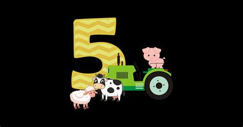 Im 5 Farm Animals Barnyard Tractor 5th Birthday Party 5 Birthday