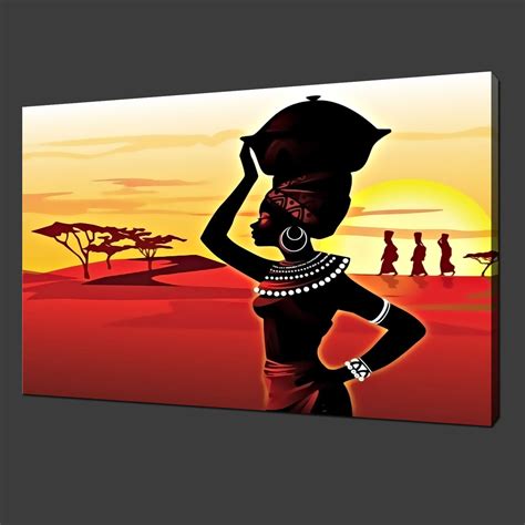 African Women Canvas Wall Art Pictures Prints 20 X 16 Inch Wall Art