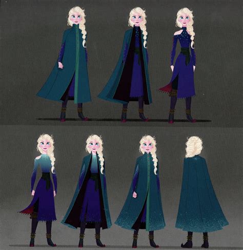Frozen 2 Elsas Outfits Concept Art Including Her Fifth Element White