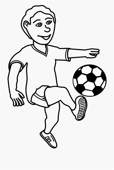 Football Player Clipart Black And White Kick A Ball