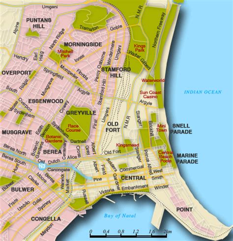 Map Of Durban South Africa Hiking In Map