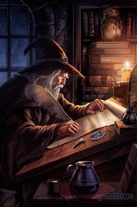 Wizard Scribing Scroll By Geoffryn On Deviantart