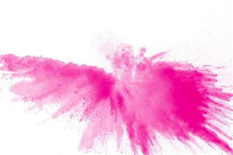 Premium Photo Pink Dust Particles Splash Pink Powder Explosion