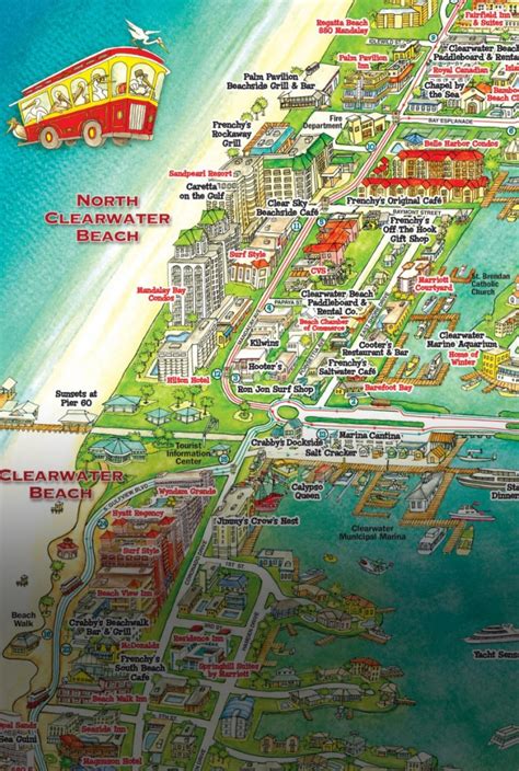 Clearwater Beach Florida Map Of Hotels Printable Maps