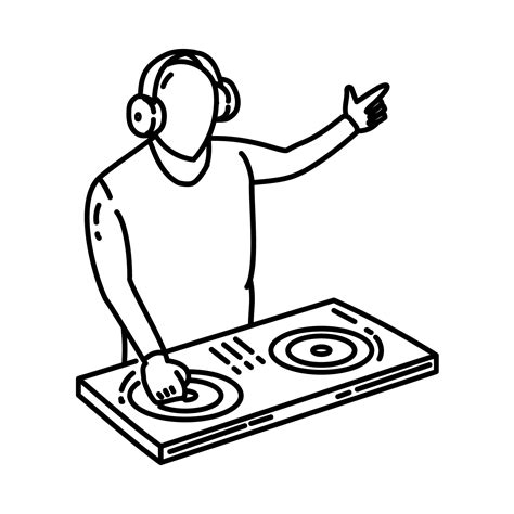 Dj Music Party Icon Doodle Hand Drawn Or Outline Icon Style 3471769