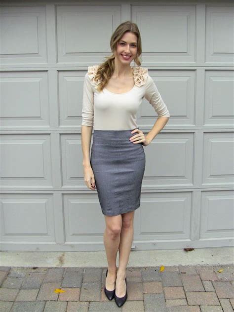 gray pencil skirt fashion grey pencil skirt skirt outfits