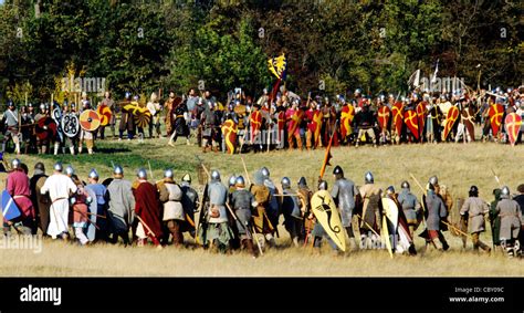 Battle Of Hastings Re Enactment Battle Sussex England Uk English