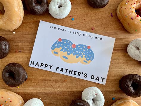 6 Donut Father S Day Cards Digital Download Etsy