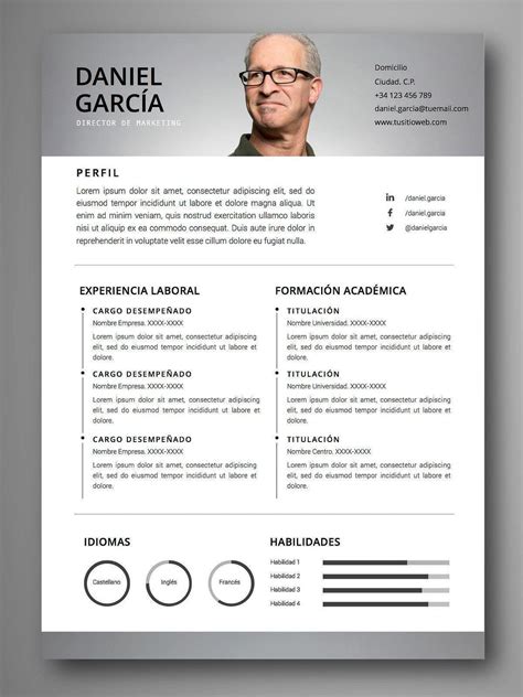 Plantilla Cv Madrid Orientación Para El Empleo Herramientas Para