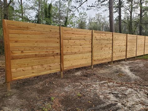 Rough Cut Horizontal Privacy Fence Heart Pine Floors Southern Pine
