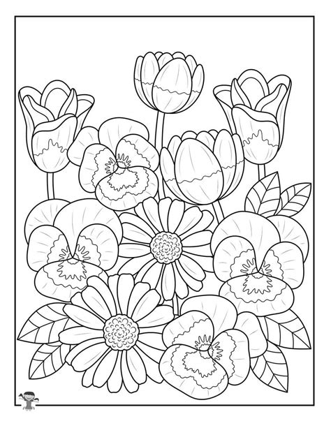 Flores Para La Primavera Para Colorear Imprimir E Dibujar