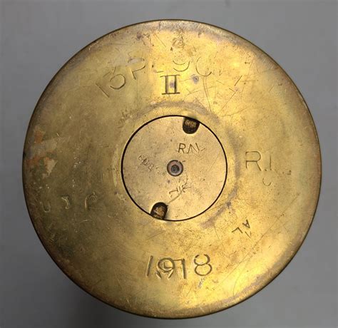 Ww1 Brass Shell Casing 1918 Cw Split Projectile