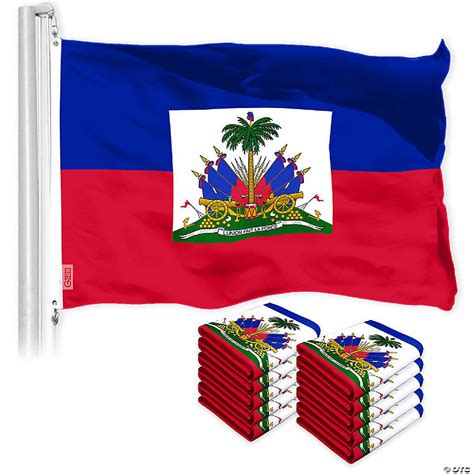 g128 10 pack 3x5 ft printed 150d polyester haiti flag
