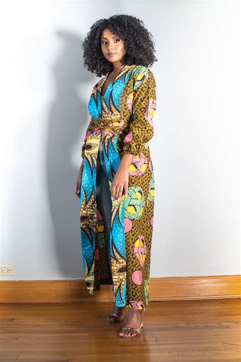 Orbit Ankara Kimono Long African Fashion African Design Fashion
