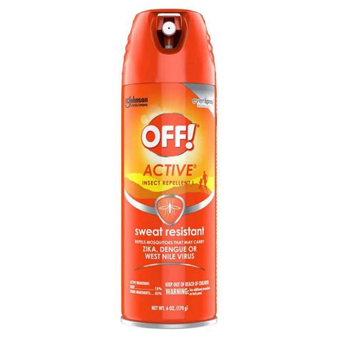 Off 6 Oz Active Insect Repellent Aerosol Spray Scj415442 The Home Depot