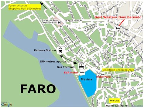 Faro Attractions Map Pdf Free Printable Tourist Map Faro Waking