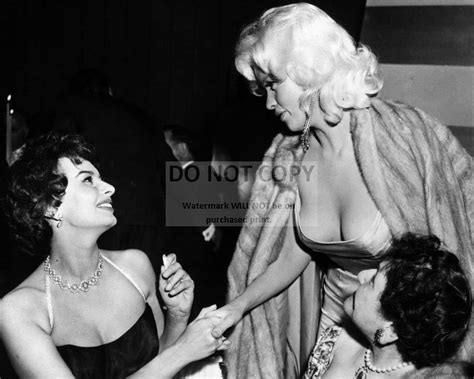 Sophia Loren And Jayne Mansfield At A Party In X Or Etsy