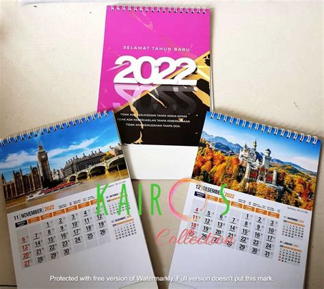 Jual Kalender Meja Tahun 2022 Model Berdiri Di Seller Kairos Collection