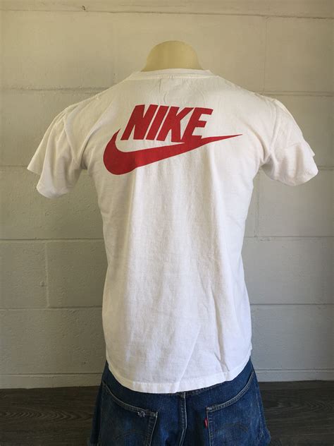 Vintage Nike Tshirt 90s Original Classic Big Red Swoosh Grey Tag T